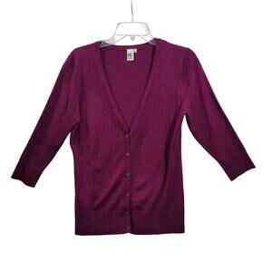 14th & Union Burgundy Wine Cardigan Size L  NWT 122524-1012